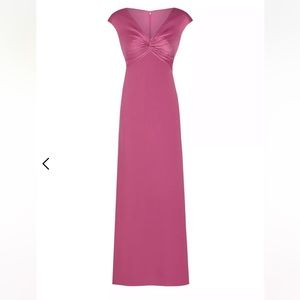 Adriana Papell Satin Crepe Twist Front Gown Size 4